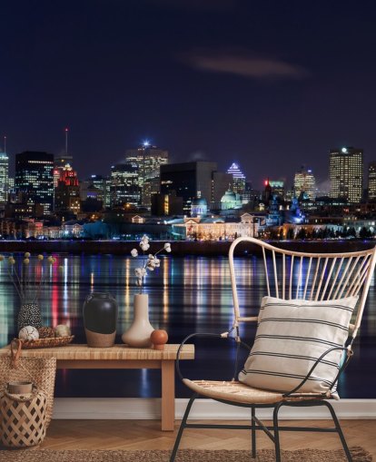 montreal city at night wallpaper