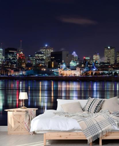 Montreal stad på natten tapeter