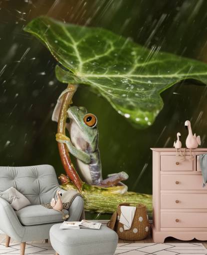 Papier Peint Parapluie Grenouille