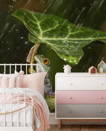 Frog Holding Leaf Umbrella Frog Holding Leaf Umbrella