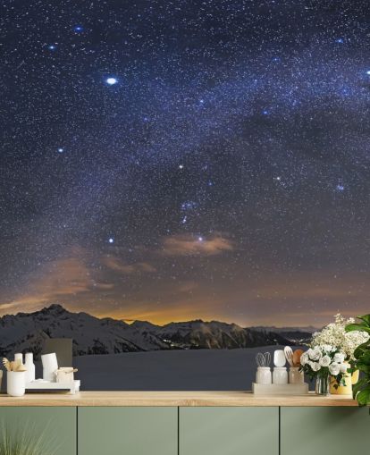 Muurschildering Starry Night Sky Muurschildering Starry Night Sky