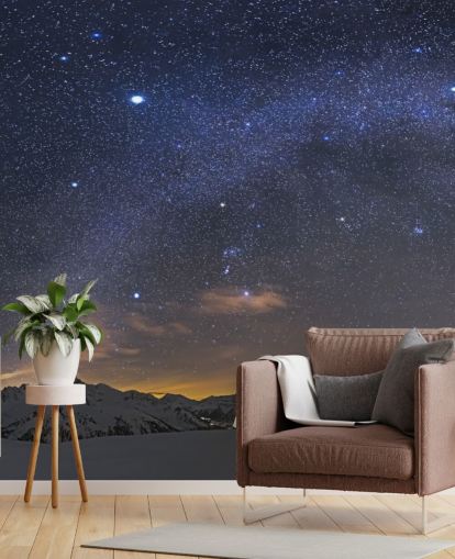 Muurschildering Starry Night Sky Muurschildering Starry Night Sky