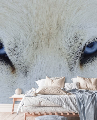 Papel pintado de ojos de lobo azul