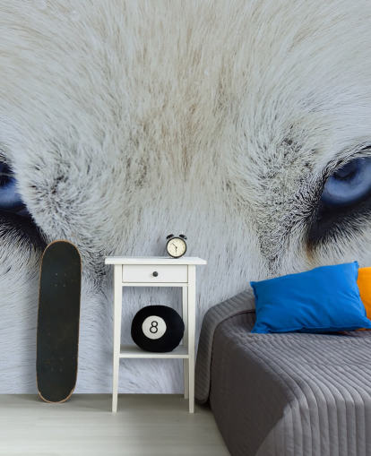 Blaue Wolfsaugen Tapete