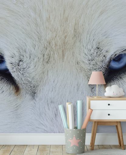 Blå Wolf Eyes Baggrund Blå Wolf Eyes Baggrund