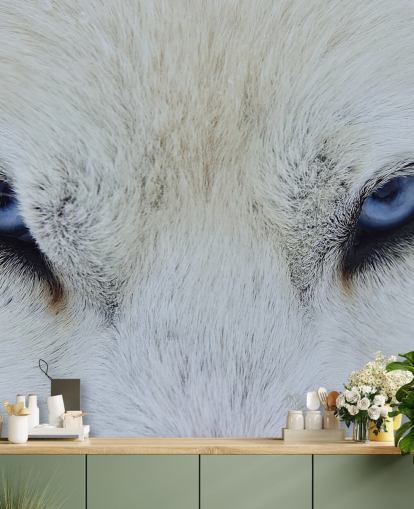Blue Wolf Eyes Behang