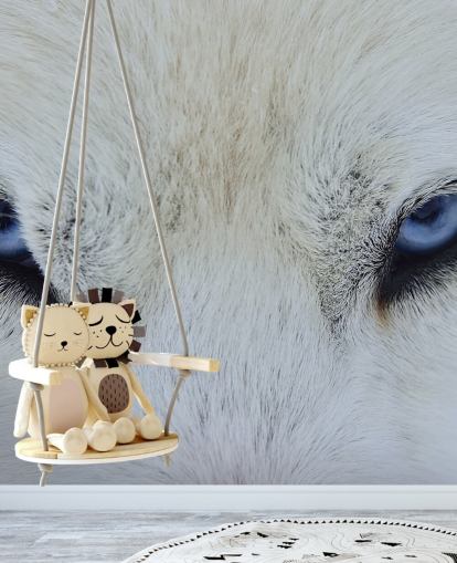 Blå Wolf Eyes Bakgrund Blå Wolf Eyes Bakgrund