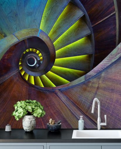 Swirling Stairs Abstract Wallpaper Swirling Stairs Abstract Wallpaper