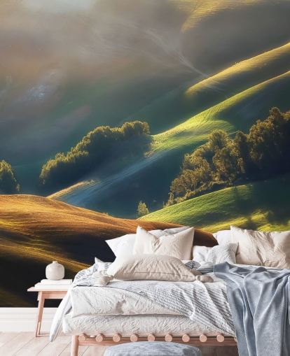 Mural de pared Campo nocturno en la Toscana