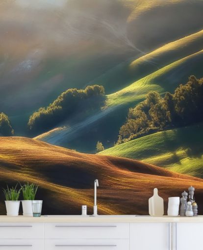 Mural de pared Campo nocturno en la Toscana Mural de pared Campo nocturno en la Toscana