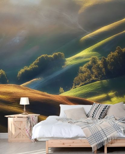 Decorazione murale con campagna serale in Toscana Decorazione murale con campagna serale in Toscana