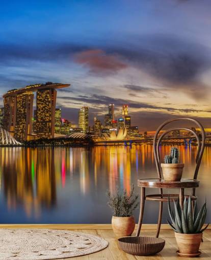 Descargar el fondo de pantalla City by Bay at Dusk