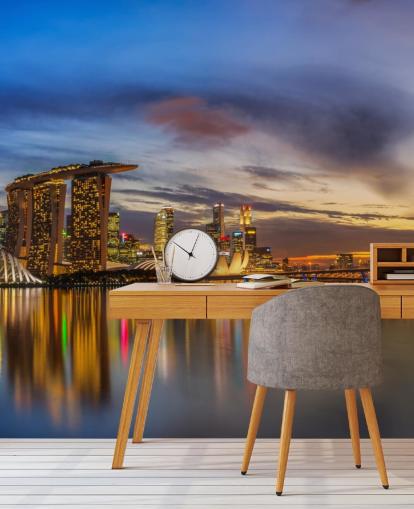 city by bay at dusk wallpaper city by bay at dusk wallpaper