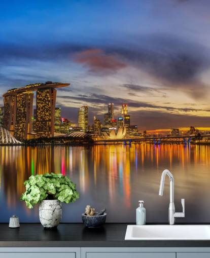 city by bay at dusk wallpaper city by bay at dusk wallpaper