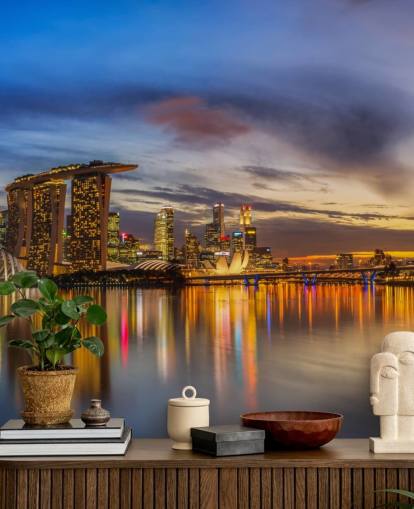 Descargar el fondo de pantalla City by Bay at Dusk