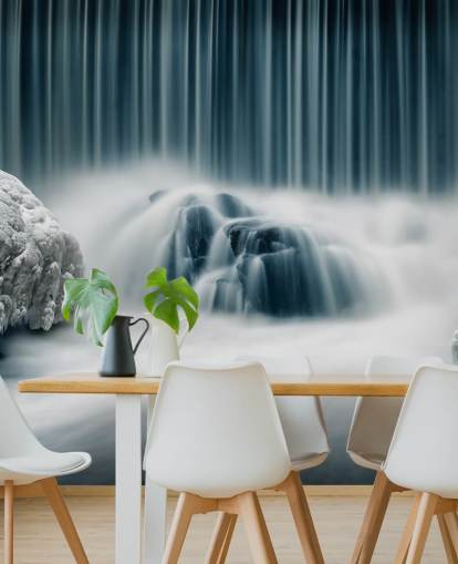 Mural de parede de cachoeira