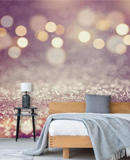 Purple Rain Glitter Mural