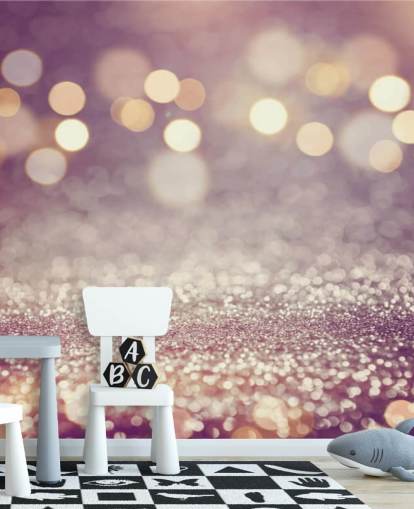 Lilla Regn Glitter Mural