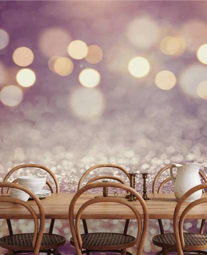 Lila Regen Glitzer Fototapete