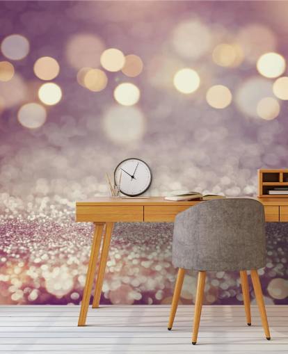 Purple Rain Glitter Mural