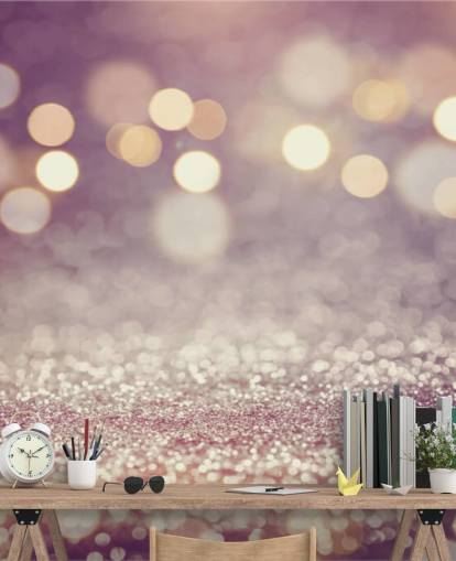 Paarse regen glitter muurschildering Paarse regen glitter muurschildering