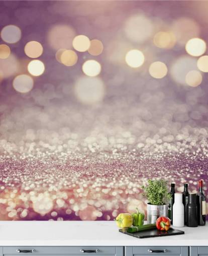 Purple Rain Glitter Mural