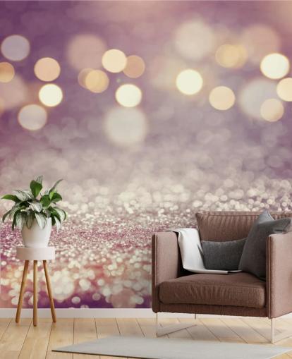 Purple Rain Glitter Mural