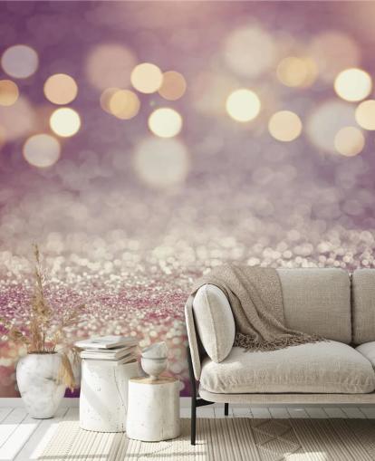 Lilla Regn Glitter Vægmaleri