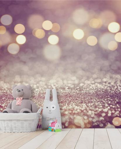 Purple Rain Glitter Mural