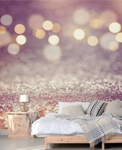 Purple Rain Glitter Mural