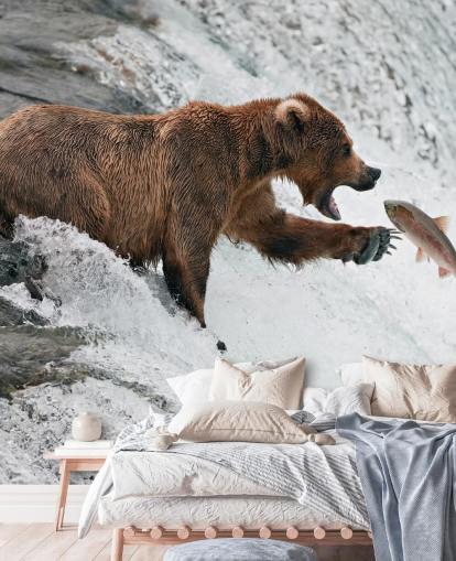 bear catching fish wallpaper bear catching fish wallpaper