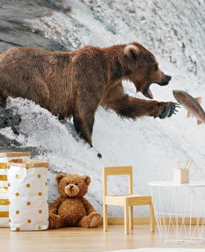 papel de parede urso pegando peixe papel de parede urso pegando peixe