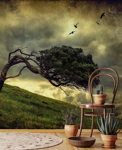Stormy Tree Wallpaper