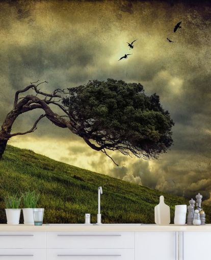 Papel de parede Stormy Tree Papel de parede Stormy Tree