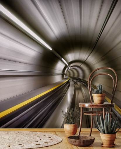 Blurred Tube Tunnel Wall Mural Blurred Tube Tunnel Wall Mural