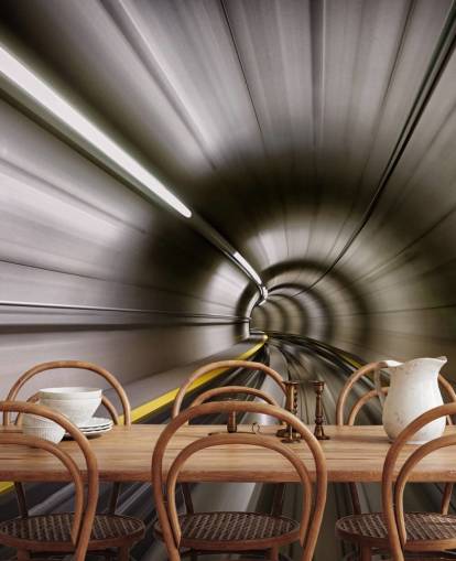 Unscharfer Röhrentunnel Fototapete