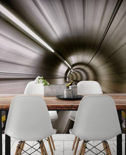 Blurred Tube Tunnel Wall Mural