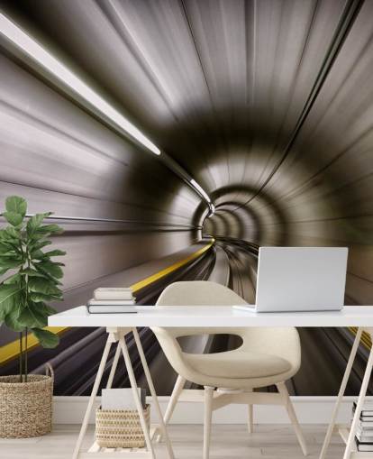 Uklart Tube Tunnel Veggmaleri