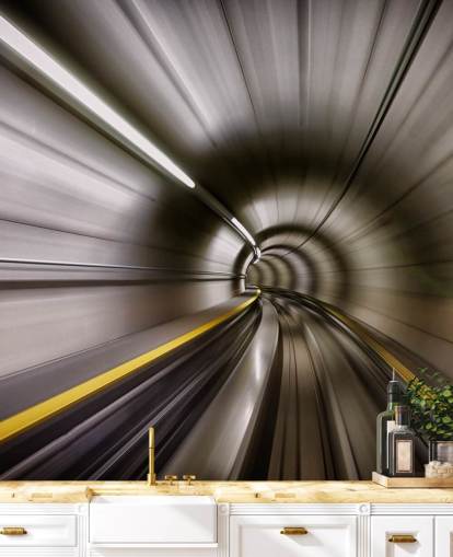 Blurred Tube Tunnel Wall Mural