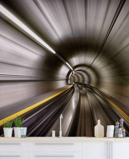 Blurred Tube Tunnel Wall Mural Blurred Tube Tunnel Wall Mural