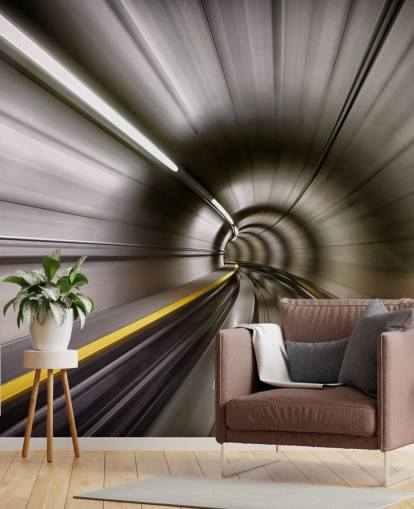 Décoration murale tunnel tubulaire flou Décoration murale tunnel tubulaire flou