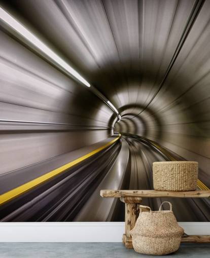 Suddig Tube Tunnel Väggmålning Suddig Tube Tunnel Väggmålning