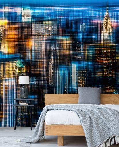 Abstrakti yöaika New Yorkin taustakuva Abstrakti yöaika New Yorkin taustakuva