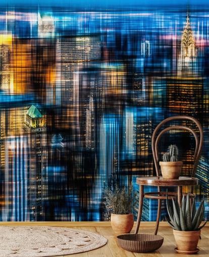 Abstrakt Natt Tid New York Bakgrunn