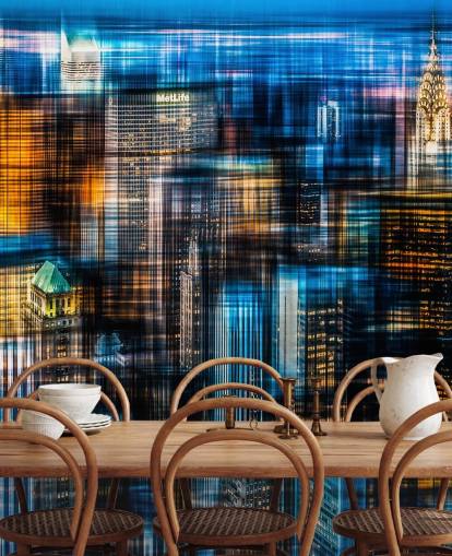 Abstract Night Time New York Wallpaper