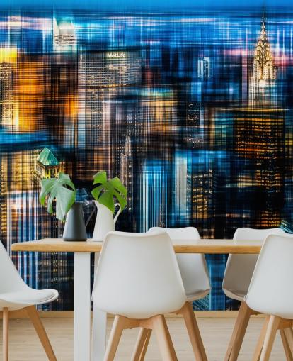 Abstrakti yöaika New Yorkin taustakuva Abstrakti yöaika New Yorkin taustakuva