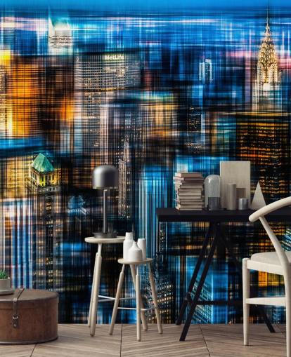 Abstract Night Time New York Wallpaper
