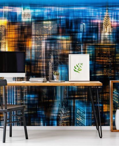 Abstract Night Time New York Wallpaper