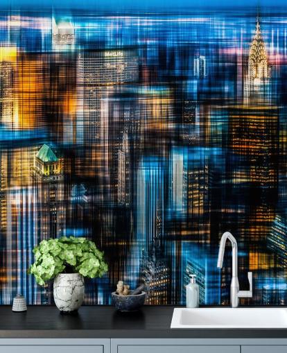 Abstract Night Time New York Wallpaper