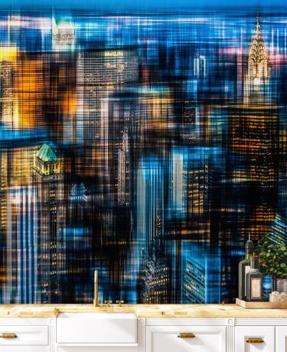 Abstrakte Nacht New York Wallpaper